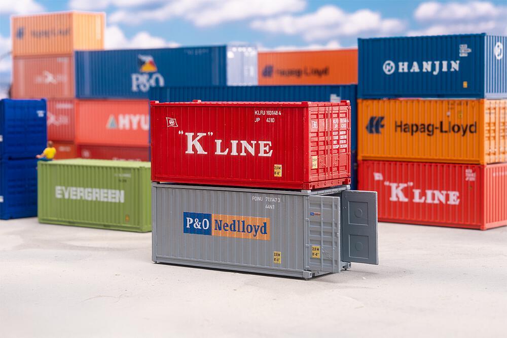 20´ Container K-LINE und P&O von Faller