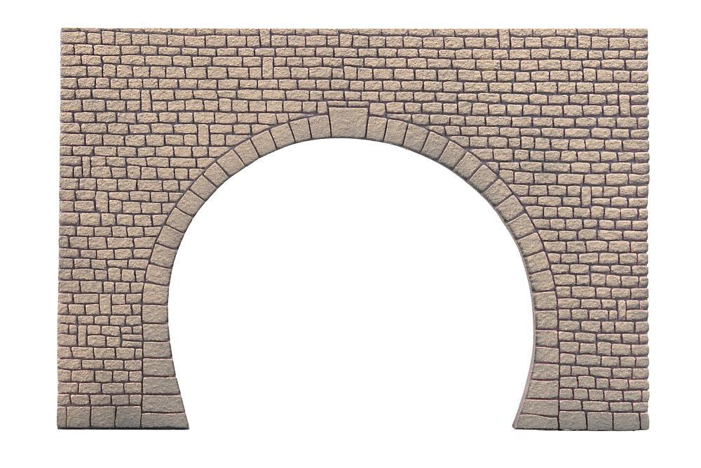Dekorplatte Tunnelportal, 2-gleisig, Naturstein-Quader Dekorplatte Tunnelportal, 2-gleisig, Naturstein-Quader von Faller