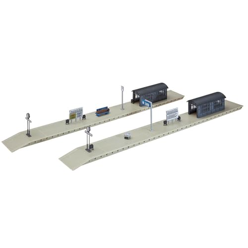 FALLER Bahnsteigverlängerung Modellbausatz mit 121 Einzelteilen 418 x 48 x 67 mm I Modelleisenbahn Zubehör H0 Gebäude I Modelleisenbahn H0 Bahnsteige von FALLER