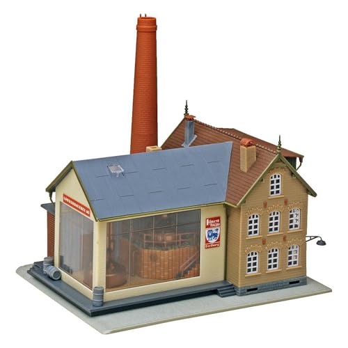 FALLER Brauerei Modellbausatz mit 187 Einzelteilen 176 x 165 x 180 mm I Modelleisenbahn Zubehör H0 I Modelleisenbahn H0 Privatbrauerei im Sudhaus von FALLER