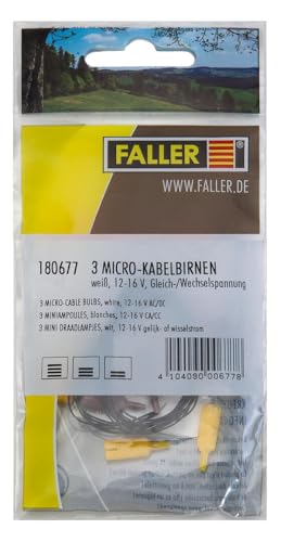 Faller 180677-3 Micro-Glühbirnen, weiß [Spielzeug] von FALLER