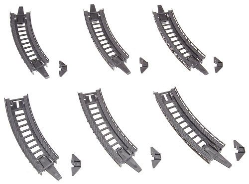 FALLER 222543 - 6 Auffahrtsteile, gebogen Radius 2, 8-7/8" von FALLER