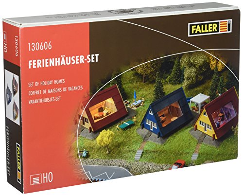 Faller FA130606 Ferienhäuser-Set Modellbausatz, Zubehör, Mehrfarbig, One Size von FALLER