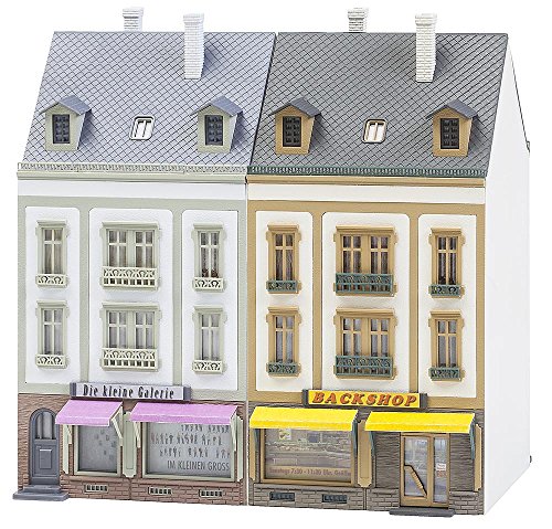 Faller FA 130702 - 2 Reihenhäuser Beethovenstraße, Zubehör für die Modelleisenbahn, Modellbau, 27.5 x 5.4 x 39 cm von FALLER