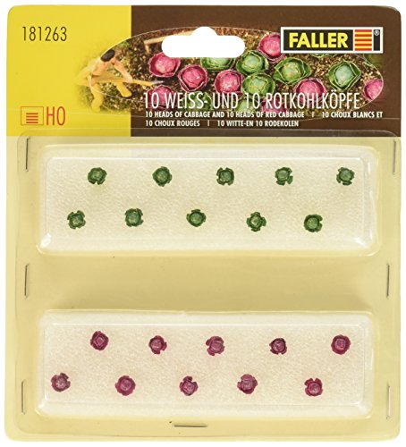 Faller 95527-10 kohlköpfe, Zubehör für die Modelleisenbahn, Modellbau, weiß/rot von FALLER