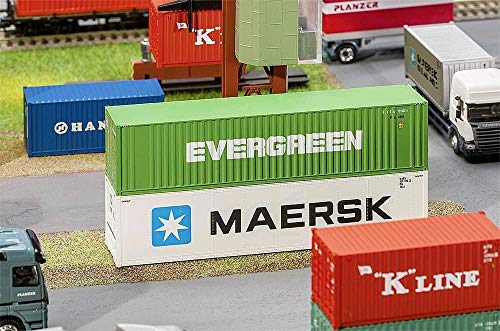 Faller FA 180846 40' Hi-Cube Container Evergreen Modellbausatz, Zubehör, Mehrfarbig von FALLER