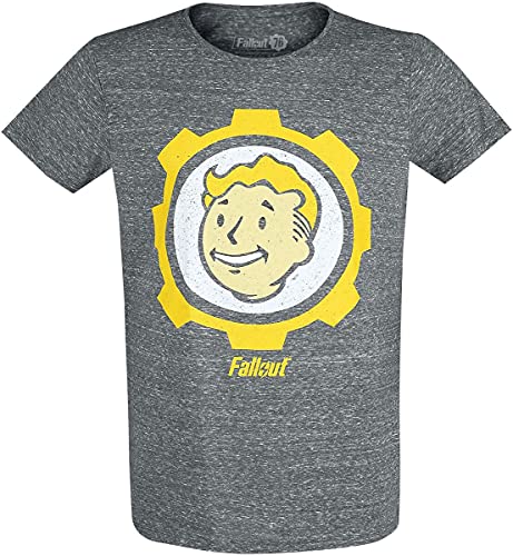 Fallout 76 - Vault Boy Männer T-Shirt grau meliert M von Fallout