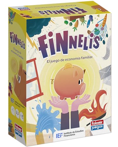 Finnelis Lern- und Familienspiel, Familienfinanzspiel, für 2 bis 4 Spieler (Alter 7+) von Falomir