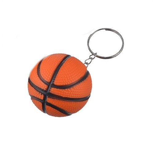 Familienkalender Basketball Knautsch Ball Schlüsselanhänger Knautschball | Geschenk für Männer | Kinder | NBA | Korbball | Stressball | Ball | Mini Basketball | Orange von Familienkalender