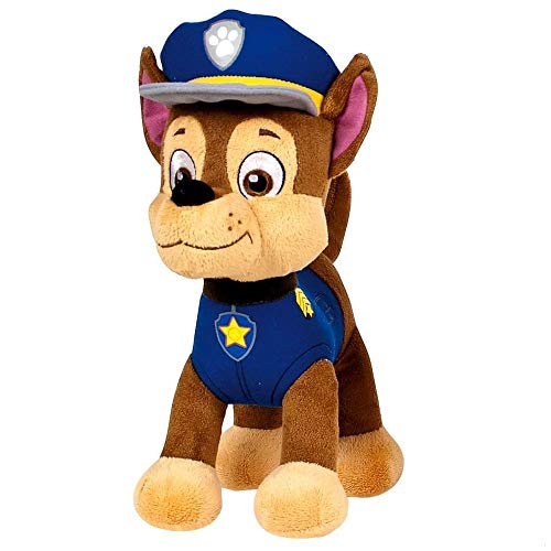 Plüsch, kompatibel zu Paw Patrol, 1x Kuscheltier für Kinder 19cm Welpe TV Serie | Plüschtier | Geschenk für Kinder | Mädchen | Jungen | (Chase) von Familienkalender