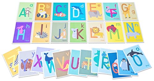 Familienmomente 26 Buchstabenkarten zum Prickeln A-Z mit Tiermotiven DIN A6 - Geschenkidee für die Einschulung (Schultüte/Zuckertüte) Schulanfang von Familienmomente