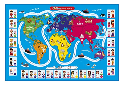 Lernmatte Spielbereich 100 x 150 cm - Lernen Sie die Welt der Kinder mit verbesserter Realität - Family Games - Globo Spielzeug - 40935 von Family Games
