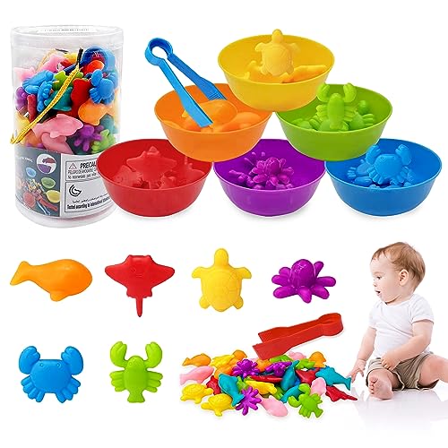 Zählen Sie Ozeantiere, passende Farbsortierung, mit Sortierschalen, Montessori STEM Farbklassifizierung, sensorisches Training, Früherziehung, Lernspielzeug Zählen Sie Ozeantiere, passende Farbsortierung, mit Sortierschalen, Montessori STEM Farbklassifizierung, sensorisches Training, Früherziehung, Lernspielzeug von Family Pro