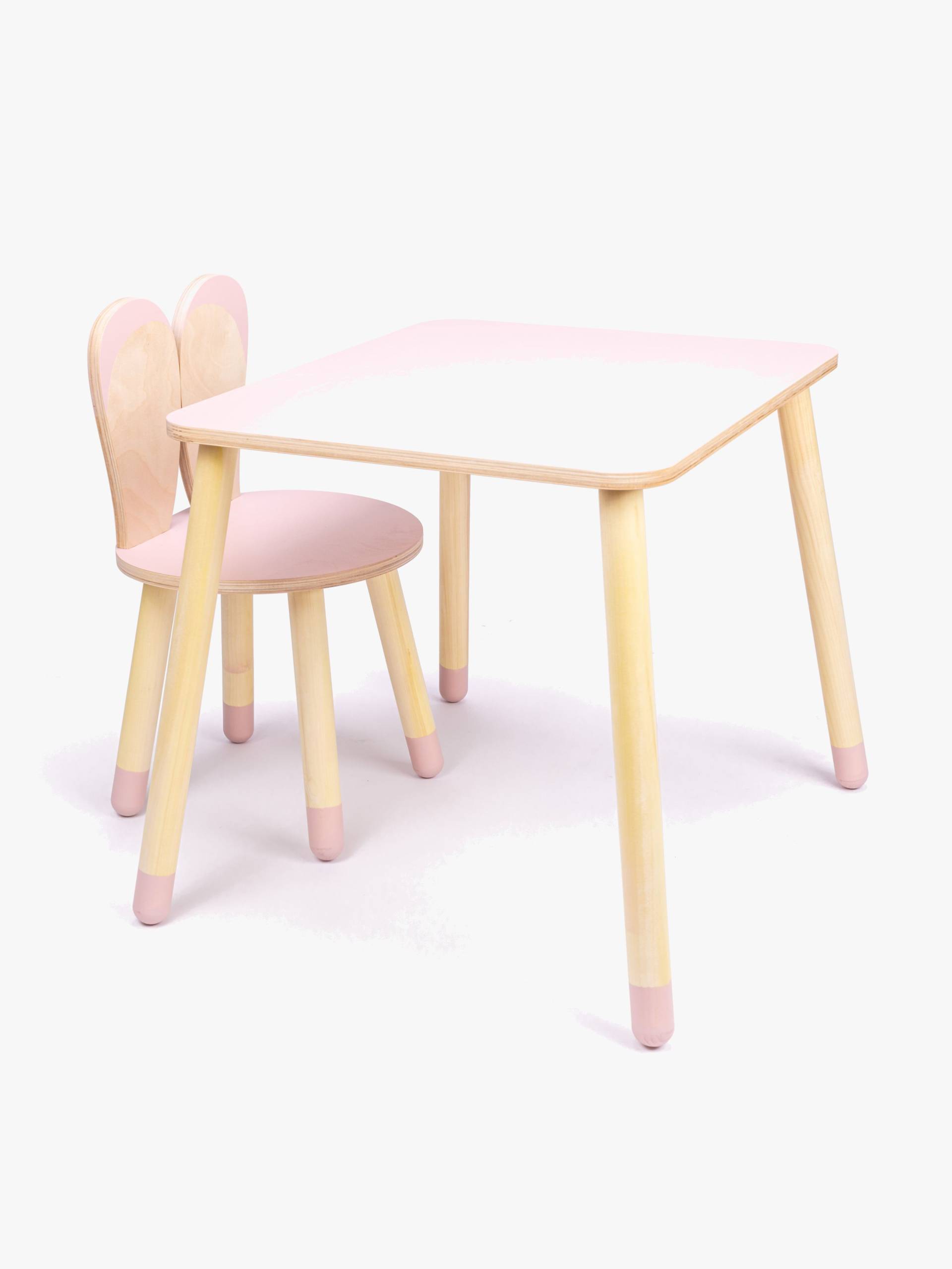 Family-SCL Kaninchen Tisch &  Stuhl Set, Rosa von Family-SCL