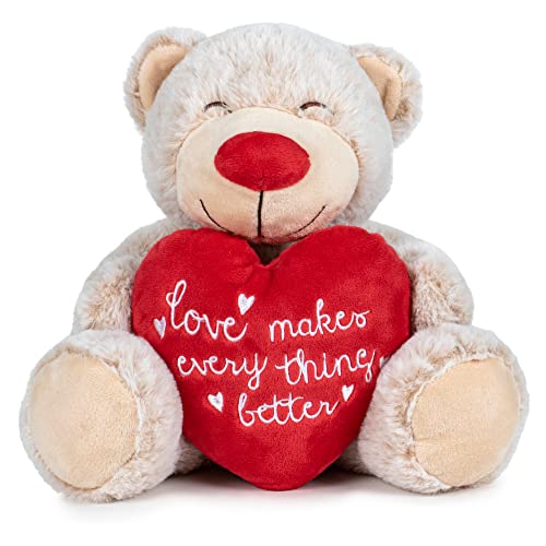 Famosa Softies 760022721 Lovely Bear Plüschtier 37 cm Love Makes Toy, bunt, Talla única von Famosa Softies
