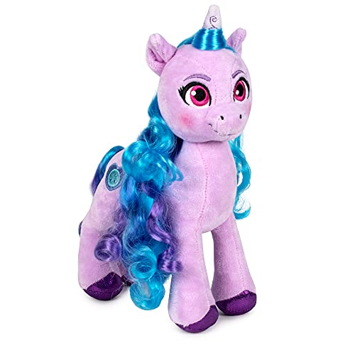 Famosa Softies Plüschtier Izzy Moonbow aus dem Film My Little Pony: Eine Generation, lila mit blauen Haaren und rosa Augen, misst ca. 25 cm (760020962) von Famosa softies