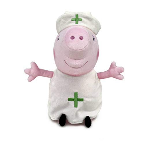 Famosa Softies - Peppa Wutz mit Krankenschwesteranzug, 27 cm, für Jungen und Mädchen ab 0 Jahren (760019342) von Famosa softies