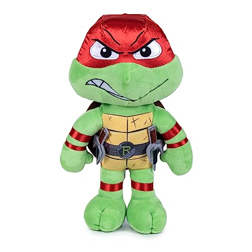 Famosa Softies Raphael 760022776 Plüschfigur aus dem Film Chaos, 30 cm, mit roter Maske und Details, als Geschenk für Jungen und Mädchen jeden Alters von Famosa softies