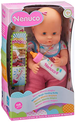 NENUCO - Rosa Zauberflasche | Weiches Baby-Puppe, Magische Flasche, Geeignet für Jungen und Mädchen Ab 10 Monaten - Spielzeug Puppe von Nenuco