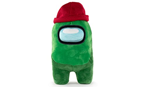 Plüschtiere Offizielles Produkt von Among Us - Grün mit Roter Kappe - Super Soft Qualität von Among Us