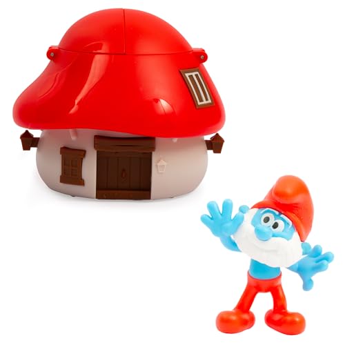 Famosa Die Schlümpfe, 1 Pilzhaus mit 1 Figur 5,5 cm, Überraschung, zufällige Modelle, Spielzeug für Kinder ab 3 Jahren, PUF13 von Famosa