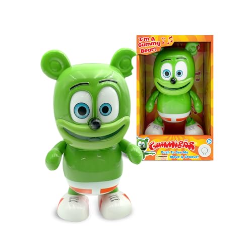 Famosa Gummy Bear - Dancing Robo Gummy Bear, Spielzeugfigur, tänzender Gummibär, Bär, 22,5 cm, Bewegung zum Rhythmus des mythischen Liedes, Kinder ab 5 Jahren (GUY01000) von Famosa