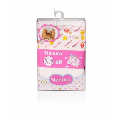 Nenuco - Zubehör 3 Windelpaket, Spielset, Wickelpaket, Zubehör für Ihre Babypuppe, Spielzeugzubehör für Puppen, Jungen und Mädchen ab 2 Jahren, Famosa (NFN41000) Nenuco - Zubehör 3 Windelpaket, Spielset, Wickelpaket, Zubehör für Ihre Babypuppe, Spielzeugzubehör für Puppen, Jungen und Mädchen ab 2 Jahren, Famosa (NFN41000) von Nenuco
