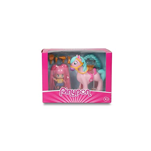 Pinypon - Pony Mähne im Wind Figur, aus der Serie Pelazo Stilazo, die beiden Puppen haben Haare aus weichem und dehnbarem Material, für Mädchen und Jungen ab 4 Jahren, berühmt (700017180) von Pinypon