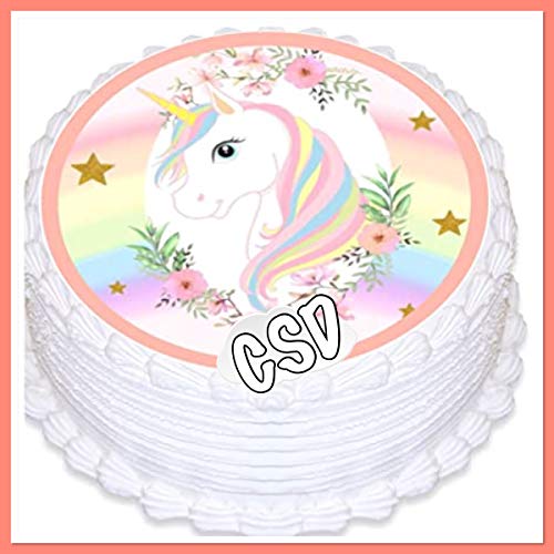 Tortenaufleger Geburtstag Einhorn 08, Zuckerpapier, Tortenbild, Geburtstag von CSD