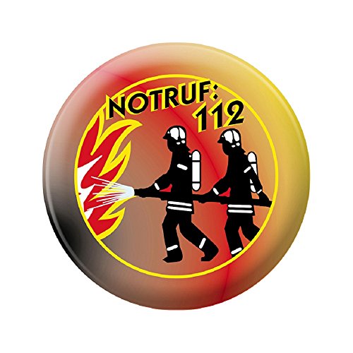 Ansteckbutton - Feuerwehr Notruf 112-03834 - Gr. ca. 5,7 cm von Fan-O-Menal