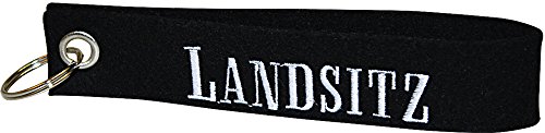 Fan-O-Menal Filz-Schlüsselanhänger mit Stick Landsitz Gr. ca. 19x3cm 14360 schwarz von Fan-O-Menal
