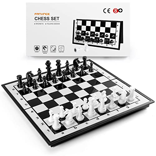 FanVince Schachspiel Schach Magnetisch Reise Spiel Hochwertig Chess Set Folding Schachbrett für Erwachsene Kinder von FanVince