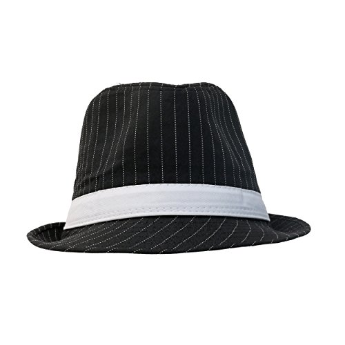 Gangsta-Hut/-Melone für Damen, Herren, Erwachsene, Nadelstreifen Gangsta-Hut/-Melone für Damen, Herren, Erwachsene, Nadelstreifen von Fancy Me