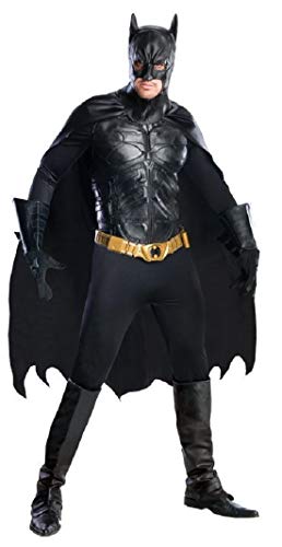 Herren offiziell DC Comics Profi-Qualität Batman Superheld Cosplay Halloween Kostüm Kleid Outfit - Schwarz, Small von Fancy Me