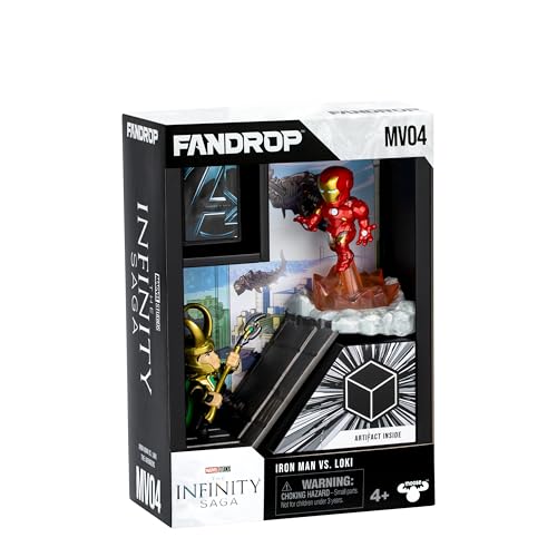 FANDROP MV04-Mavel Studios' The Avengers – Iron Man VS. Loki, kombiniert ein episches Diorama, Artefakte und Szenenmarker, schafft ein Display, um jede Marvel-Kollektion zu verschönern, 4 zum Sammeln FANDROP MV04-Mavel Studios' The Avengers – Iron Man VS. Loki, kombiniert ein episches Diorama, Artefakte und Szenenmarker, schafft ein Display, um jede Marvel-Kollektion zu verschönern, 4 zum Sammeln von Fandrop