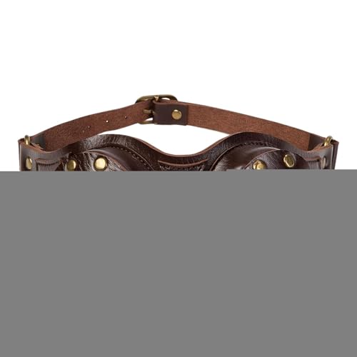 Fangfhai Steam Punk Brille - Steampunk Brille für Herren - Verstellbare Sonnenbrille Mode für Damen Herren Anime Conventions Bergsteigen Kostüm Halloween Cosplay Wüste von Fangfhai