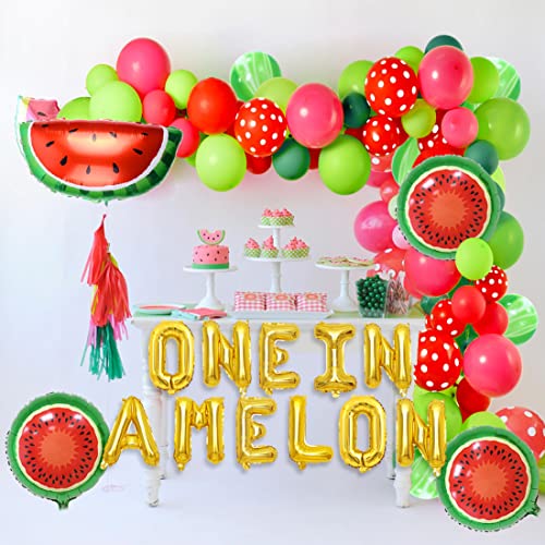 Fangleland Eine in einer Melonen Party Dekorationen Wassermelone 1. Geburtstagsfeier liefert eine in Einer Melonenballon Girlande Arch Kit 91 Pack von Fangleland