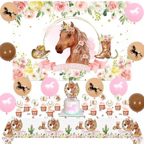 Fangleland Pferd Geburtstag Party Dekorationen für Mädchen, Pferd Thema Hintergrund Geburtstagskuchen Cupcake Topper Rechteck Pferd Tischdecke Pferd Racing Ballons Western Cowgirl Geburtstag liefert Fangleland Pferd Geburtstag Party Dekorationen für Mädchen, Pferd Thema Hintergrund Geburtstagskuchen Cupcake Topper Rechteck Pferd Tischdecke Pferd Racing Ballons Western Cowgirl Geburtstag liefert von Fangleland