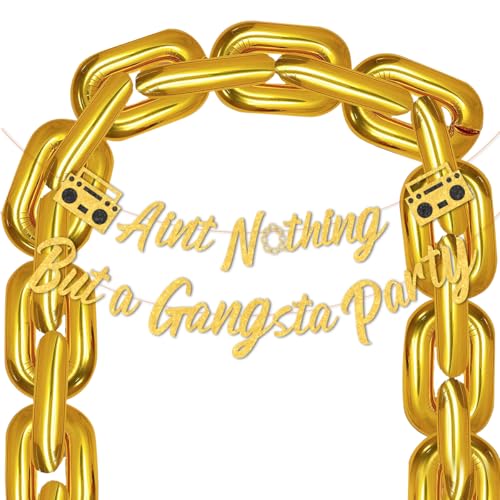 Fangleland Hip Hop Party Dekorationen Ain't Nothing But A Gangsta Banner Jumbo Kette Ballons Retro 70er 80er 90er Aufblasbare Radio Boombox Decor Fangleland Hip Hop Party Dekorationen Ain't Nothing But A Gangsta Banner Jumbo Kette Ballons Retro 70er 80er 90er Aufblasbare Radio Boombox Decor von Fangleland