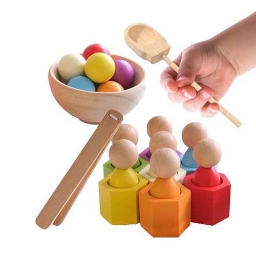 Fangssiy Regenbogen Zuordnungsball - Regenbogen Becher Sortierspiel Vorschule - Motorik Transfer Aktivität Lernspielzeug Feinmotorik für Kindergarten Reisen Mädchen Fangssiy Regenbogen Zuordnungsball - Regenbogen Becher Sortierspiel Vorschule - Motorik Transfer Aktivität Lernspielzeug Feinmotorik für Kindergarten Reisen Mädchen von Fangssiy