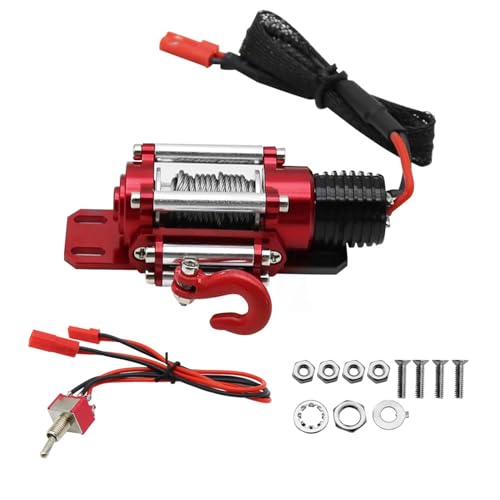 Fangxuee 1:10 Automatische Simulierten Winde RC Crawler Auto mit Schalterwinde Kompatibel mit Axial SCX10 TRX4 Metall-Upgrade-Zubehör von Fangxuee