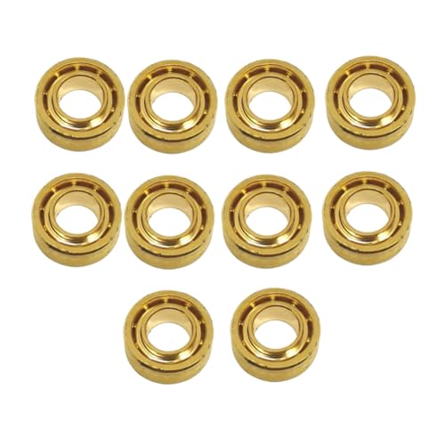 Fangxuee 10 Stück Yoyo-Lager R188 Lager Professionelles Extra Langes, Leises YOYO-Lager YoYo-Ersatzlagerteile Gold von Fangxuee