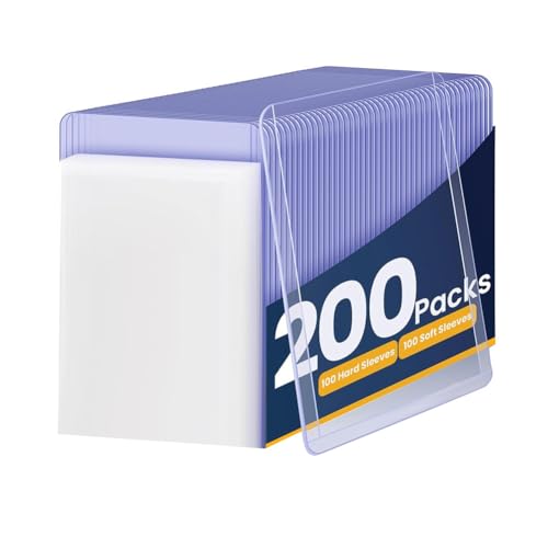 Fangxuee 200 Packungen Kartenhüllen für Karten, Baseball-Kartenschutz, Sammelkartenhüllen für Baseball- und Football-Karten Fangxuee 200 Packungen Kartenhüllen für Karten, Baseball-Kartenschutz, Sammelkartenhüllen für Baseball- und Football-Karten von Fangxuee