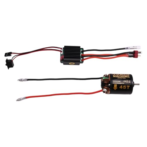 Fangxuee 540 Bürstenmotor 45T ESC Geschwindigkeitsregler Kombinationsset Climb Drift Racing für 1/10 RC Crawler/Boot Fangxuee 540 Bürstenmotor 45T ESC Geschwindigkeitsregler Kombinationsset Climb Drift Racing für 1/10 RC Crawler/Boot von Fangxuee