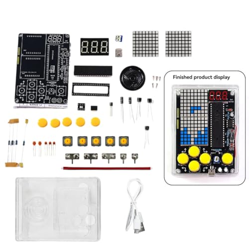Fangxuee DIY Pixel-Spiel-Kit + Voice Mini Pixel-Spielkonsole Elektronik-DIY-Kit Lötarbeitsprojekt Löt-Lernset A Fangxuee DIY Pixel-Spiel-Kit + Voice Mini Pixel-Spielkonsole Elektronik-DIY-Kit Lötarbeitsprojekt Löt-Lernset A von Fangxuee