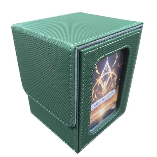Fangxuee Display-Kartenbox,Kartenbox Geeignet für 100 Karten mit Doppelhülle,Tragbare Aufbewahrungskartenbox mit Großer Kapazität,D von Fangxuee