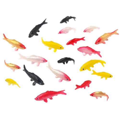 Fangxuee Für DIY Fish Tank Dekoration 50-Pcs Mini Karpfen Ornamente Goldfischmodelle Ideal für Ornament-Crafting-Projekte Geschenke B von Fangxuee