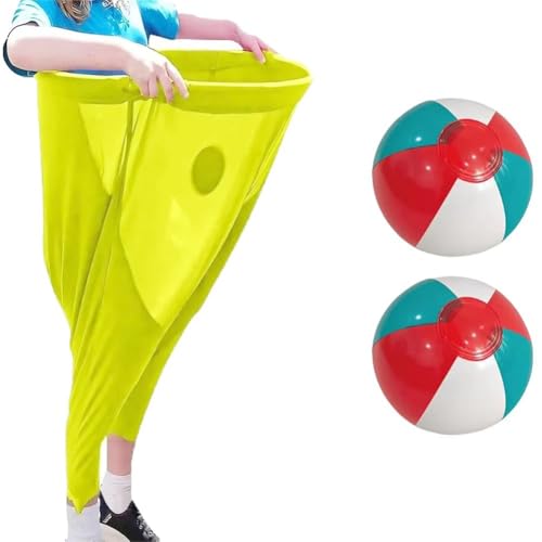 Fangxuee Große Outdoor - -Party -Spiel Requisiten Pralle Oma Hosen Set Ball Catching Game für Gruppensideal -Partys Familienversammlungen Gelb von Fangxuee