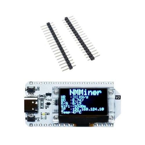 Fangxuee Hocheffizienz Nerdminer Solo Lottery Miner USB 310 /S LORA 32 V3, 433-510 MHz, für BTC-Bergbau mit WLAN und BLE-Stütze von Fangxuee
