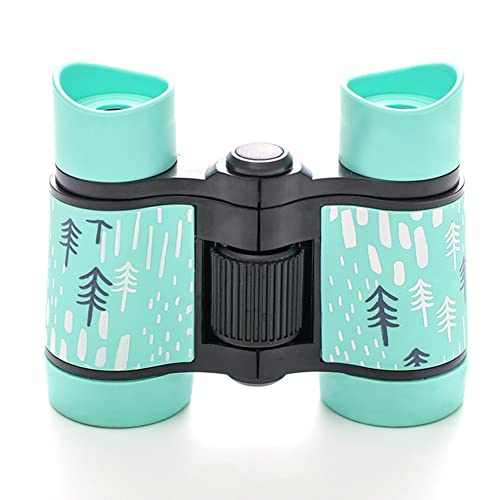 Fangxuee Kinderteleskop 4 X 30 Farbe Gummigriff rutschfest Kinderspielzeug Fernglas Geschenke Outdoor (rotkehlchen-Ei blau) von Fangxuee
